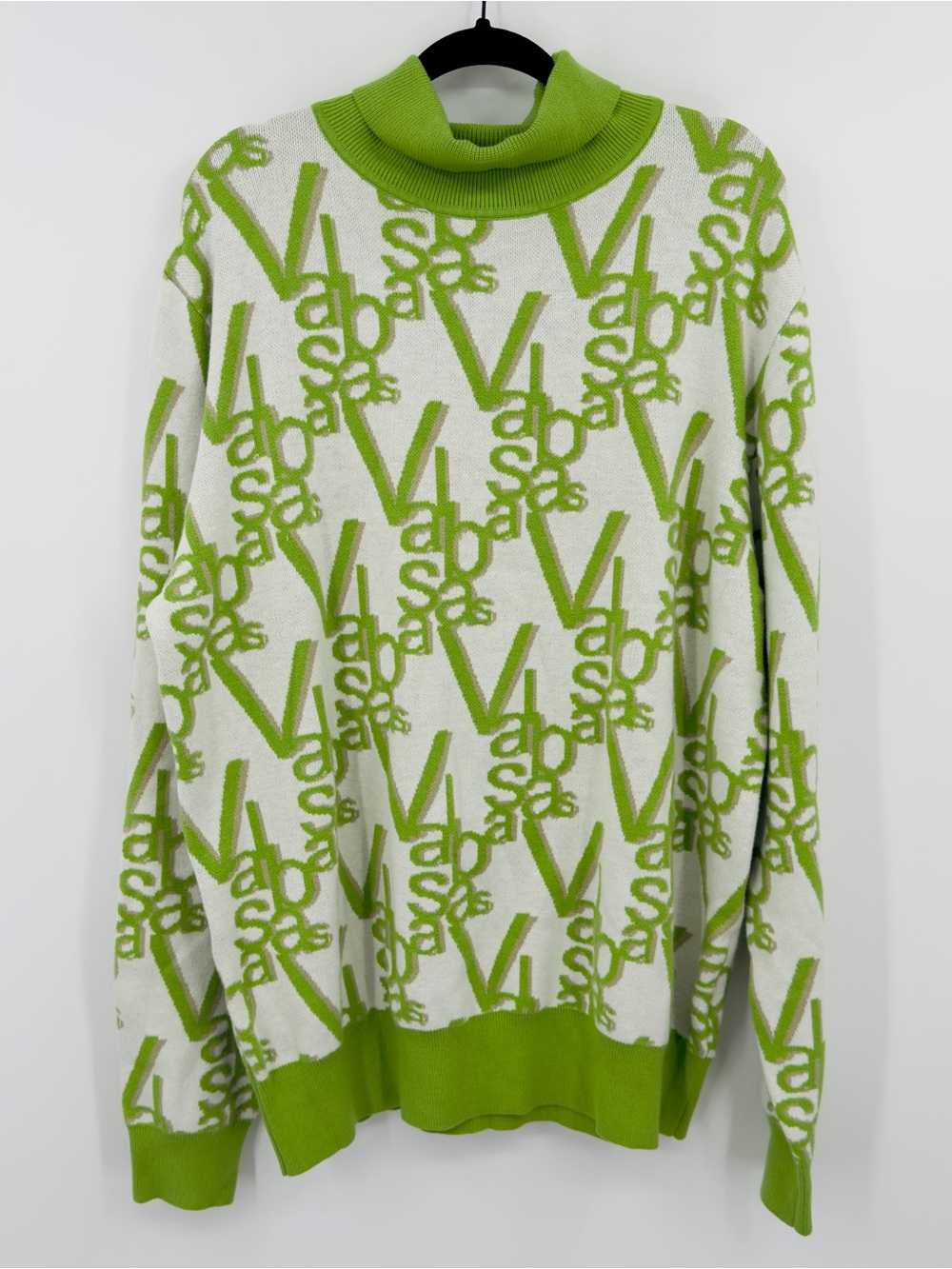Valabasas | Elysian Monogram Turtleneck Sweater Size Extra Large